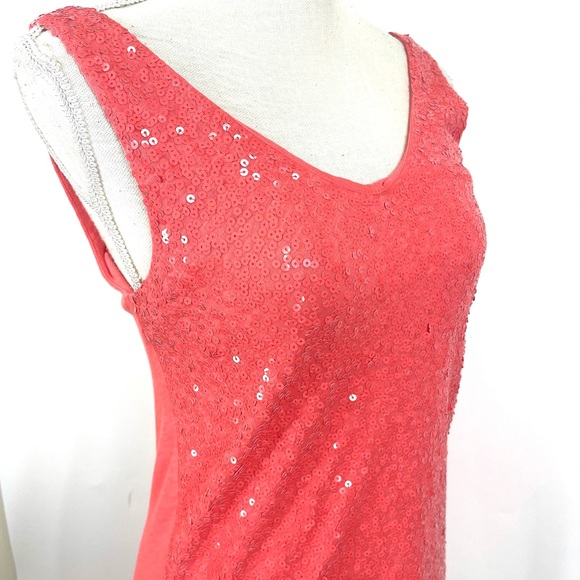 J.Crew Sleeveless coral sequin tank top - Picture 8 of 14